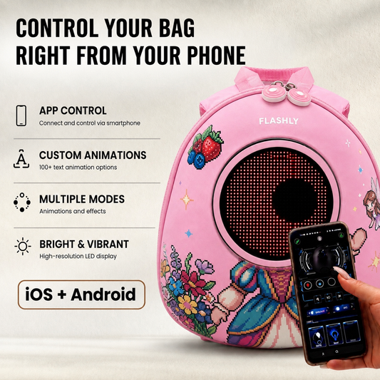 FLASHLY FAIRY BLOOM - LED Backpack for Kids & Girls
