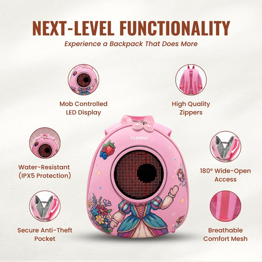 FLASHLY FAIRY BLOOM - LED Backpack for Kids & Girls