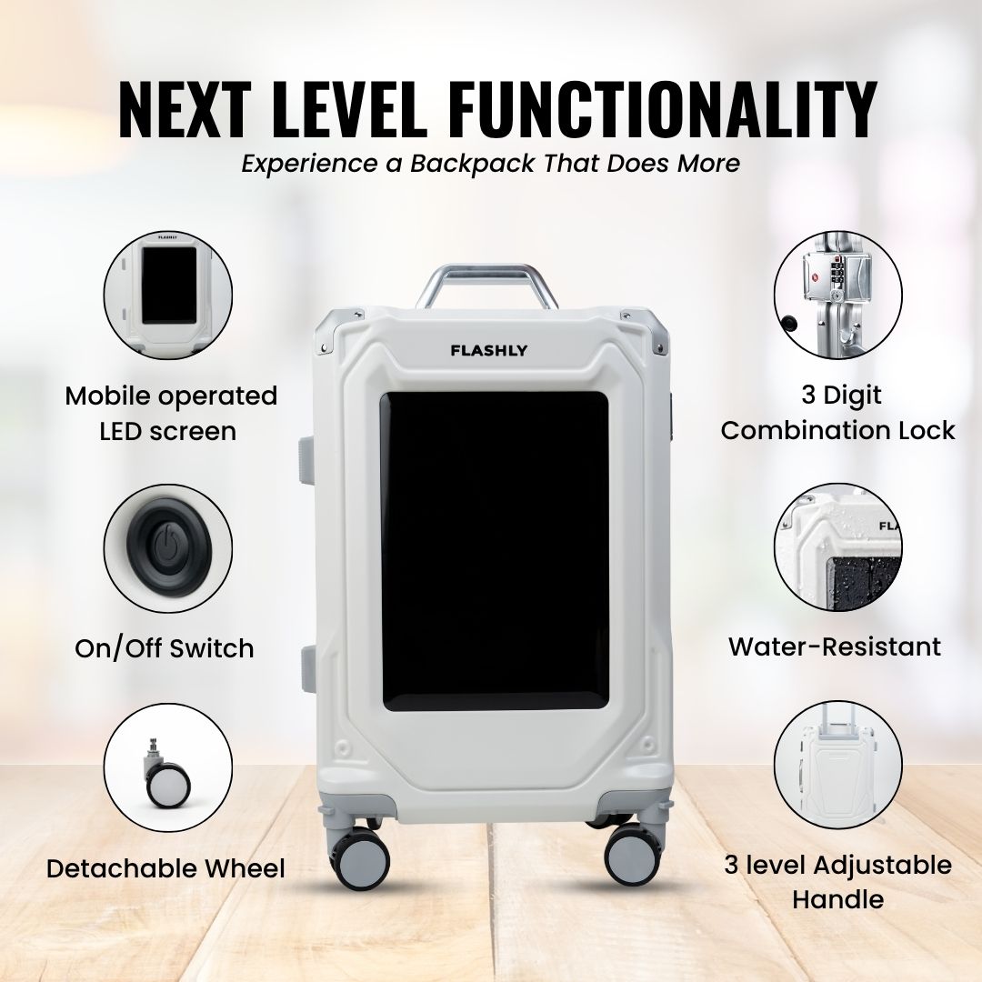 LED Trolley Bag (White)