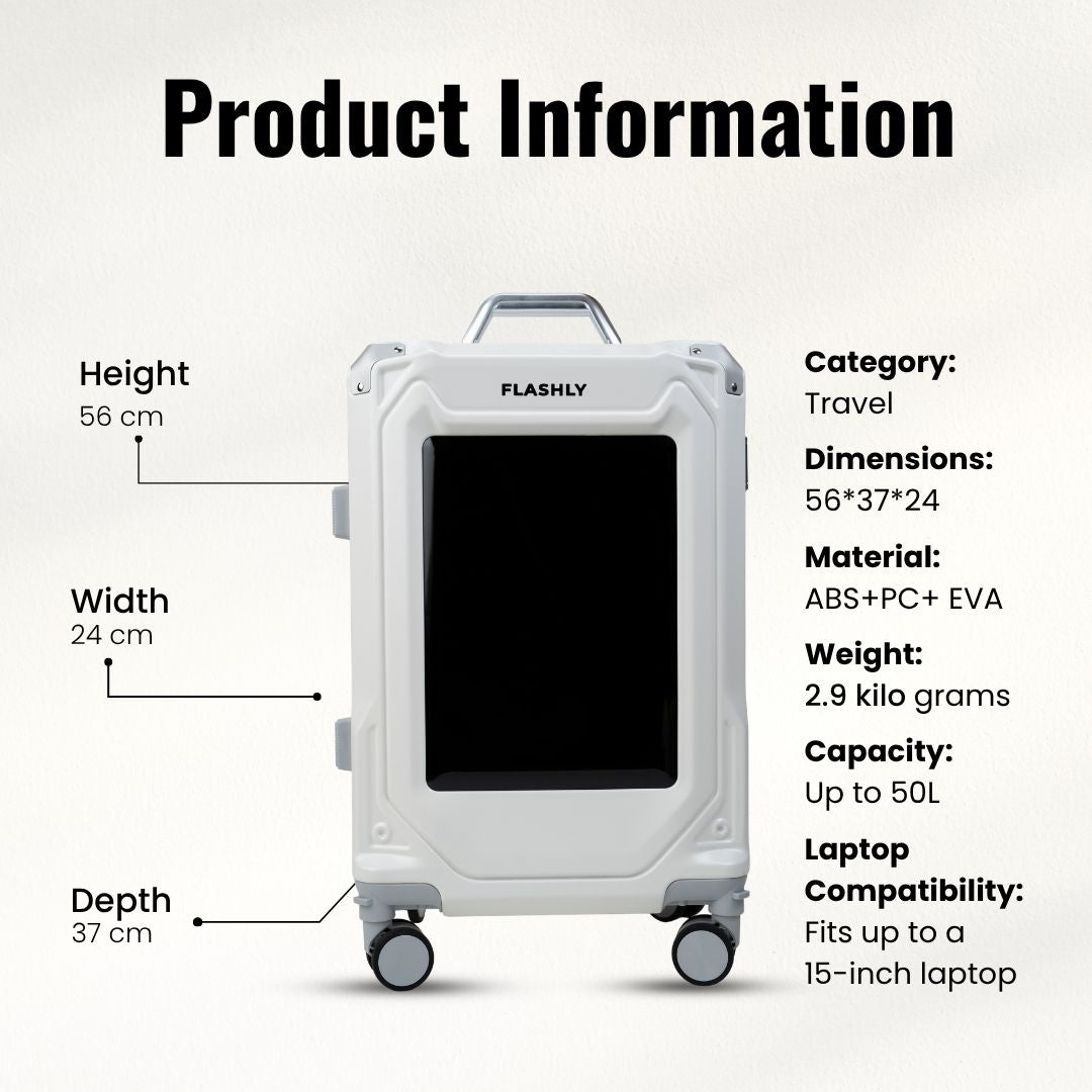 LED Trolley Bag (White)