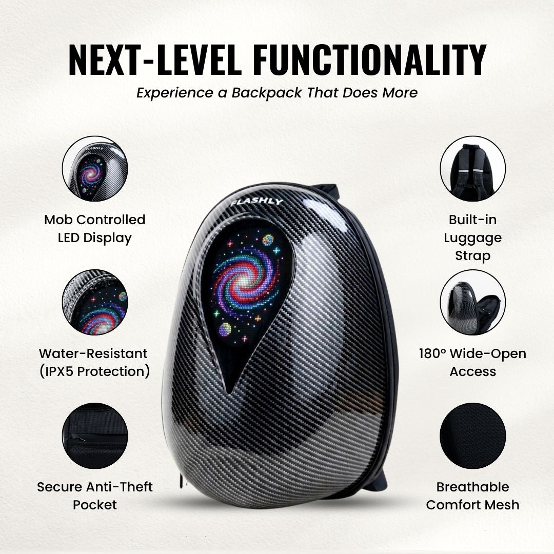 FLASHLY LED Ocean Carbon Backpack