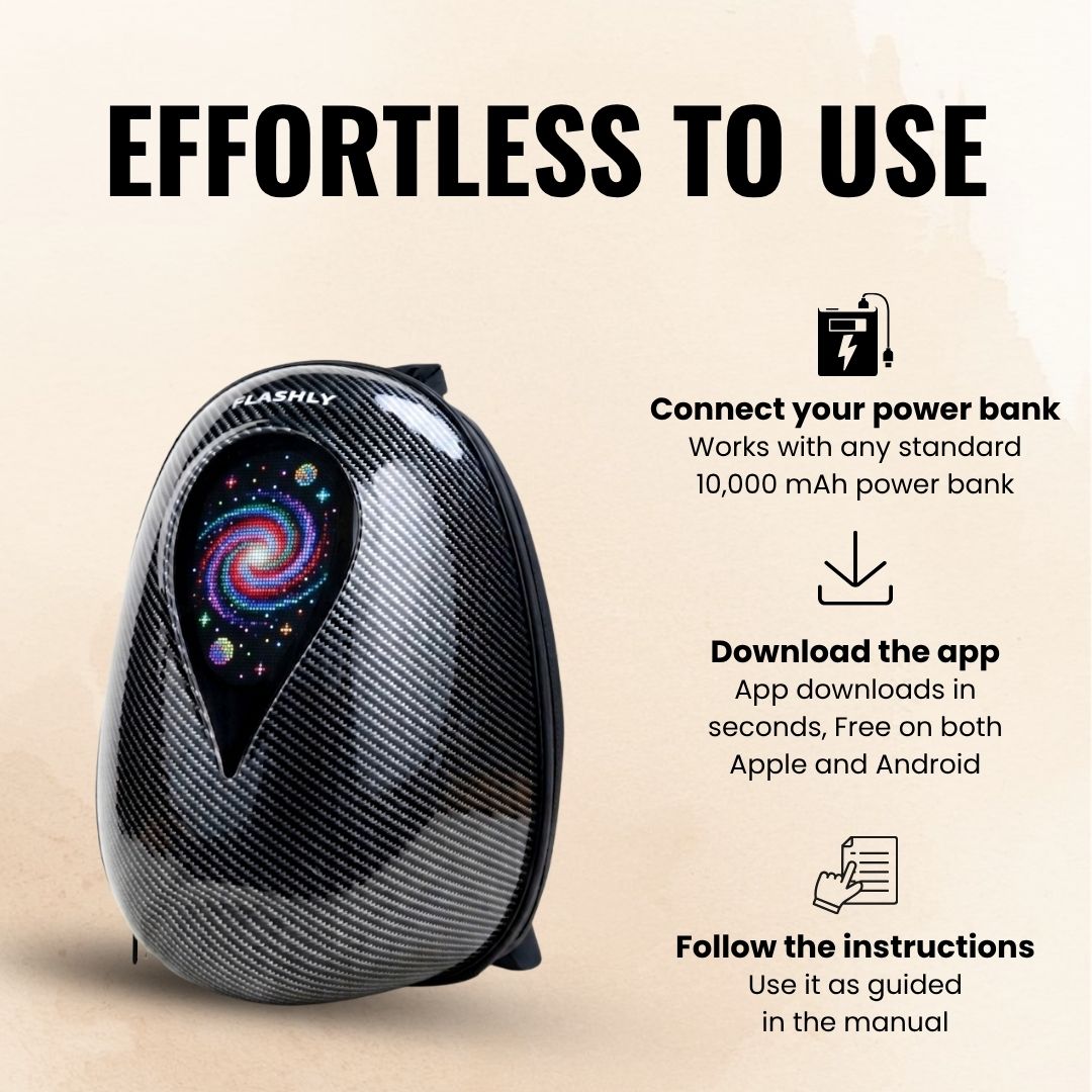 FLASHLY LED Ocean Carbon Backpack