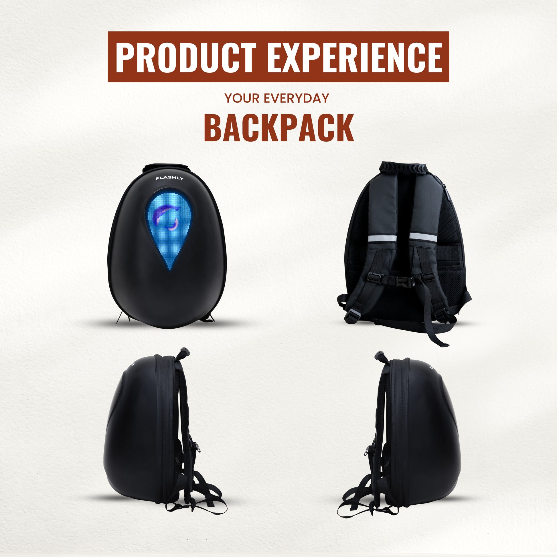 FLASHLY LED Ocean Carbon Backpack