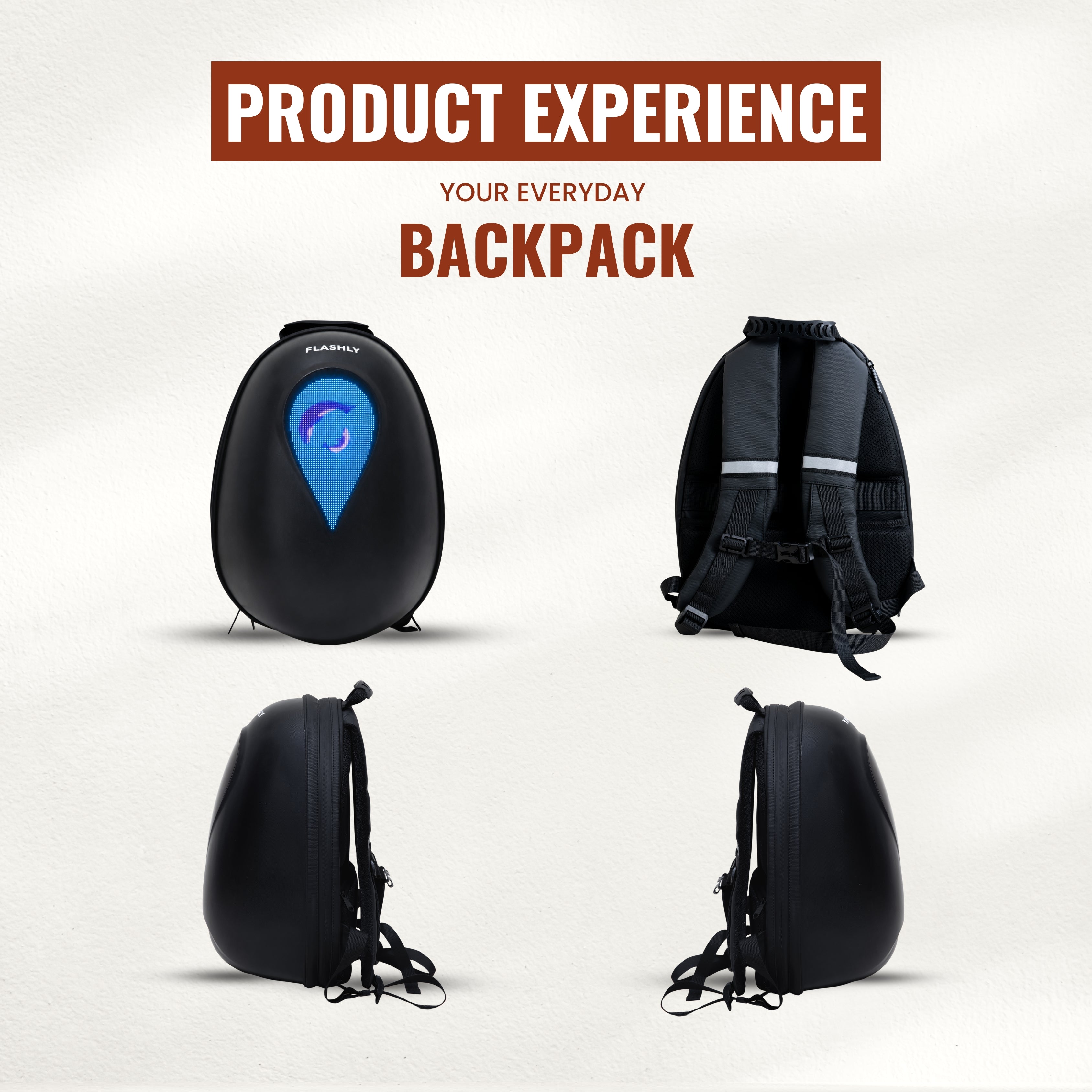FLASHLY LED Ocean Carbon Backpack