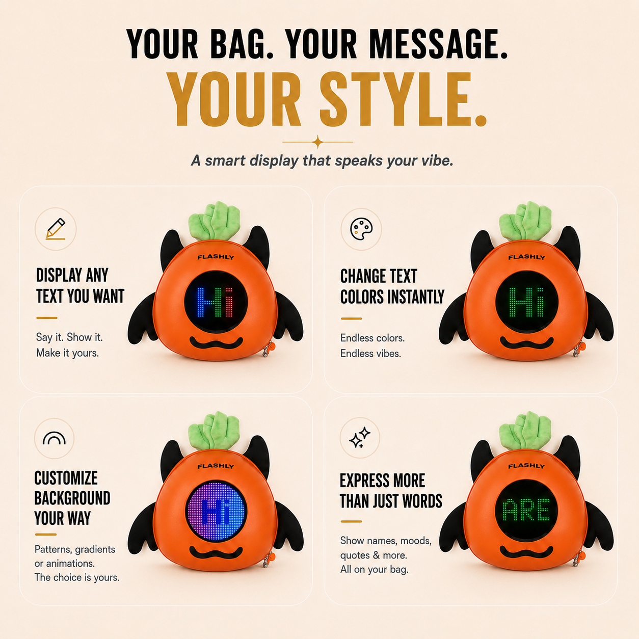 FLASHLY CARRI - LED Backpack for Kids & Girls