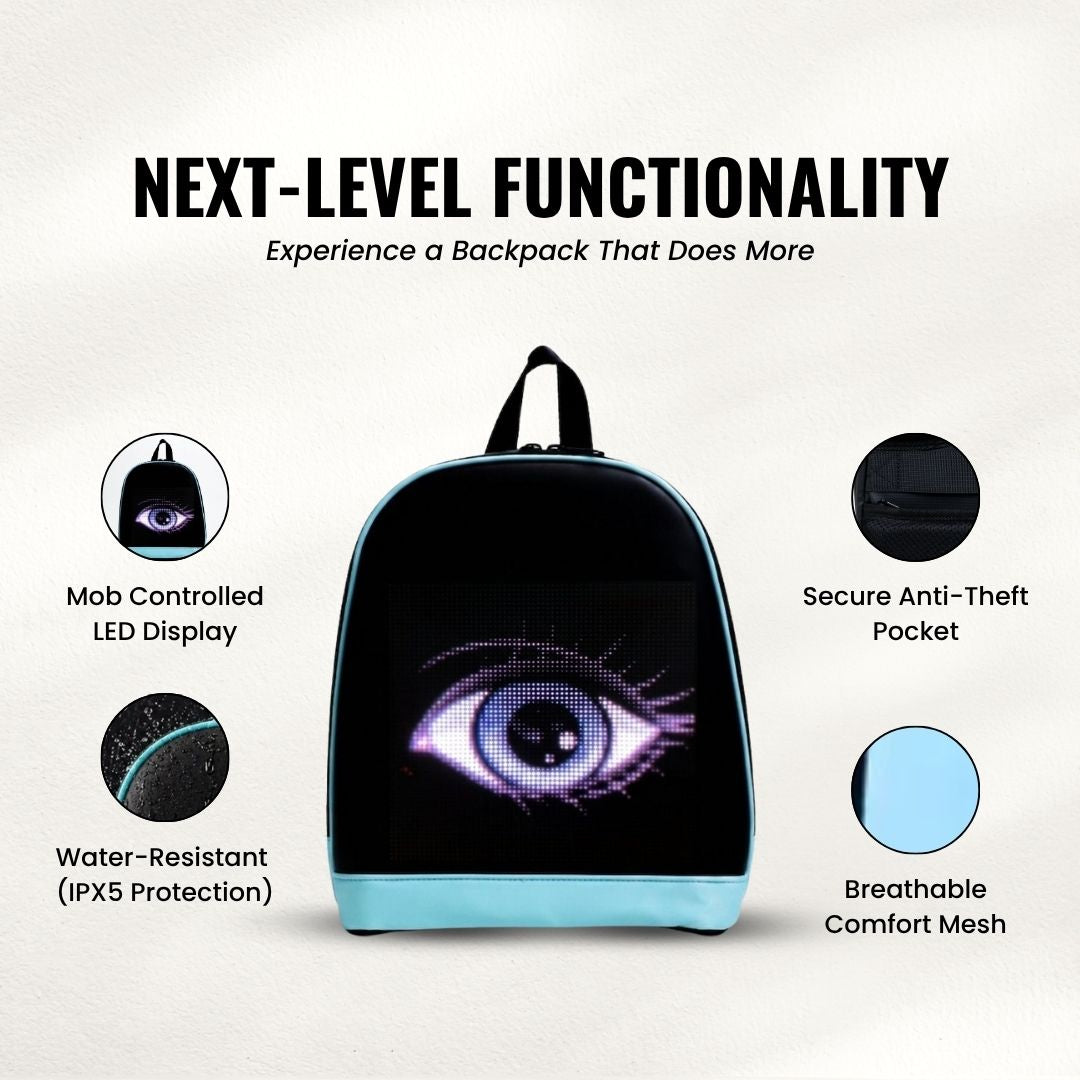 LED Pixel Max Backpack – Blue