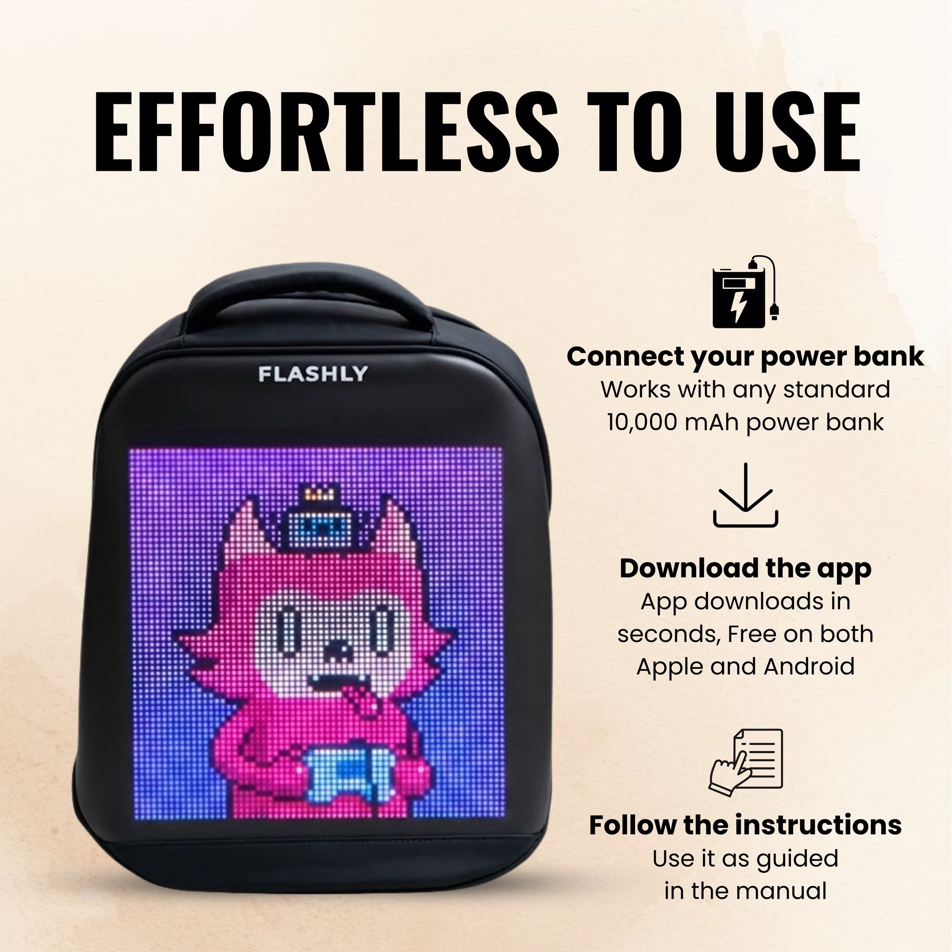 FLASHLY LED Pixel Air Backpack