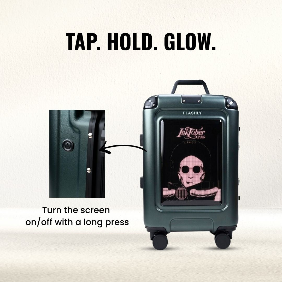 FLASHLY EMERALD - Smart LED Cabin Trolley