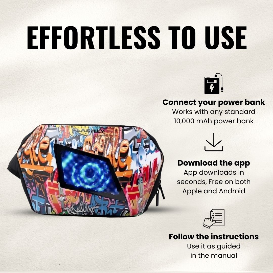 FLASHLY REBEL - LED Fanny Bag