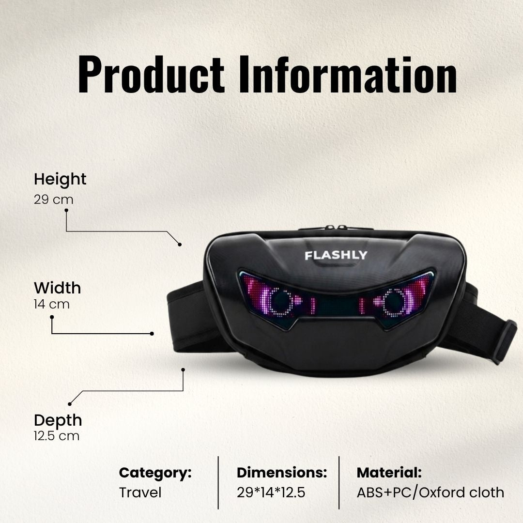 FLASHLY SHADOW BELT - LED Fanny Bag