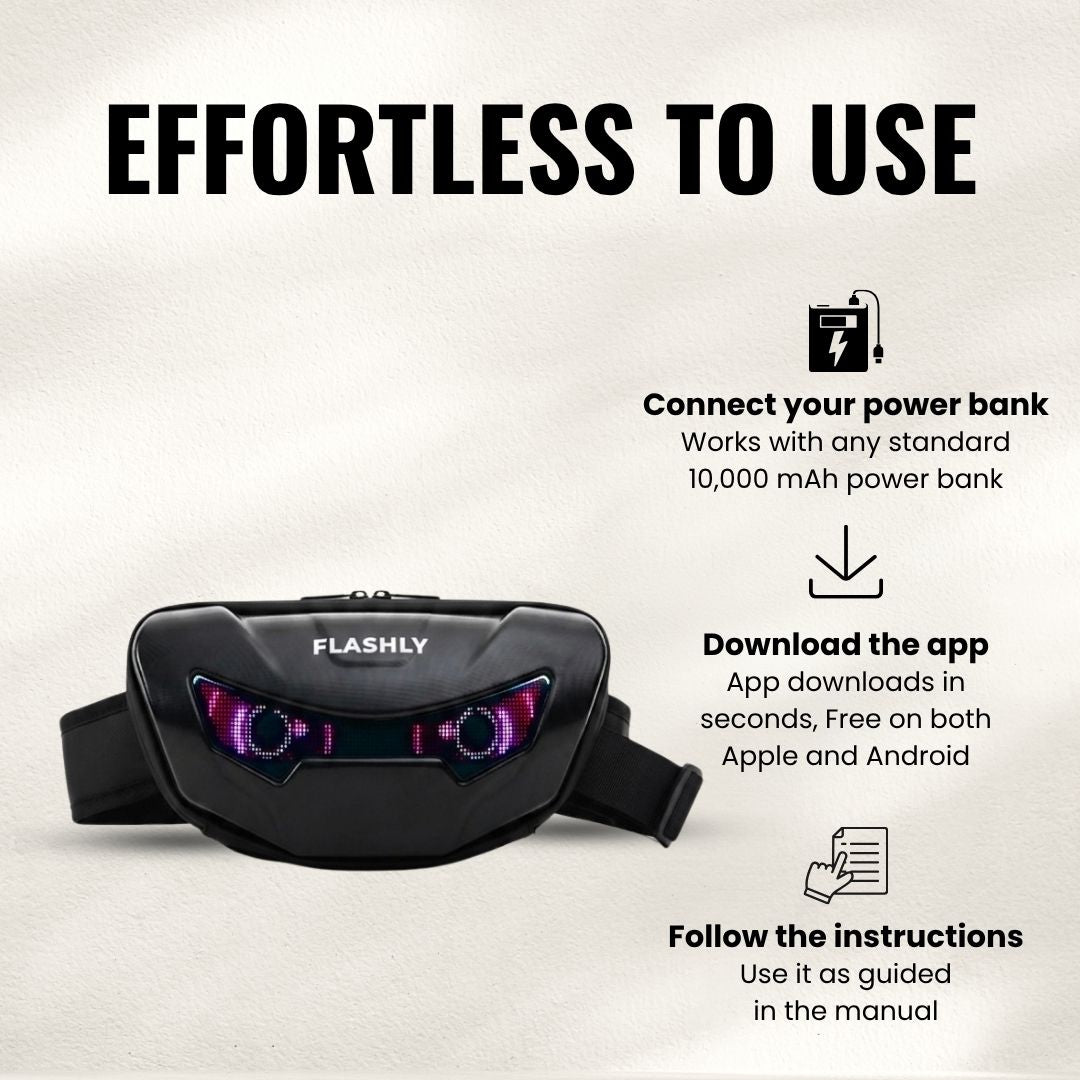 FLASHLY SHADOW BELT - LED Fanny Bag