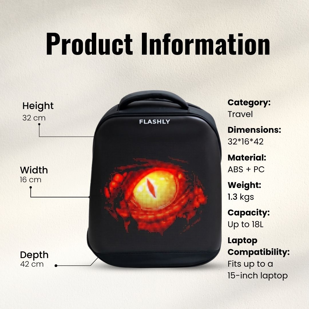 FLASHLY Pixel Pro HD Backpack