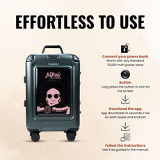FLASHLY EMERALD - Smart LED Cabin Trolley