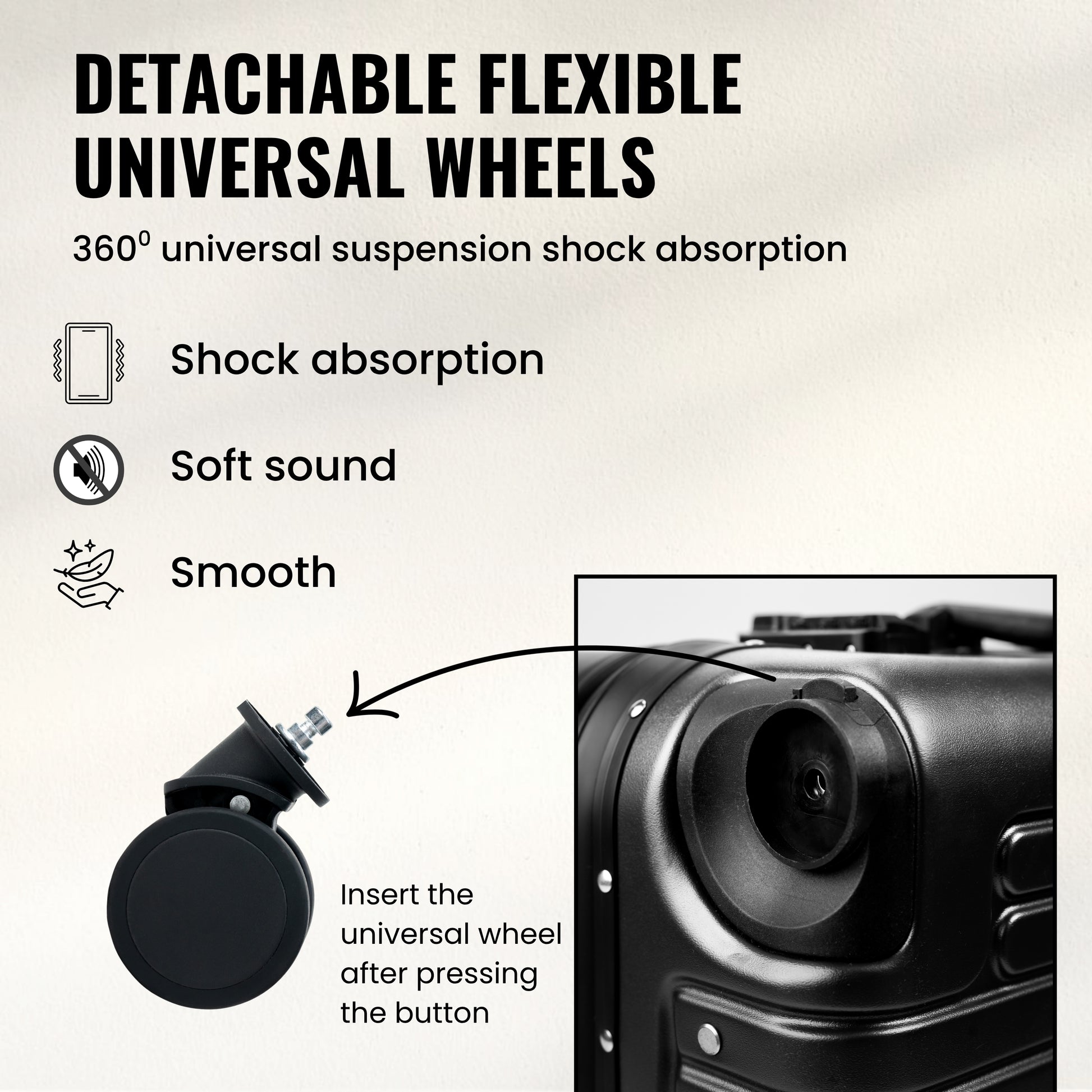 FLASHLY OBSIDIAN - Smart LED Cabin Trolley