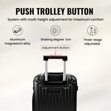 FLASHLY OBSIDIAN - Smart LED Cabin Trolley