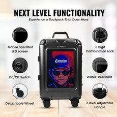 FLASHLY OBSIDIAN - Smart LED Cabin Trolley