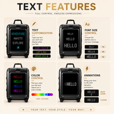 FLASHLY OBSIDIAN - Smart LED Cabin Trolley