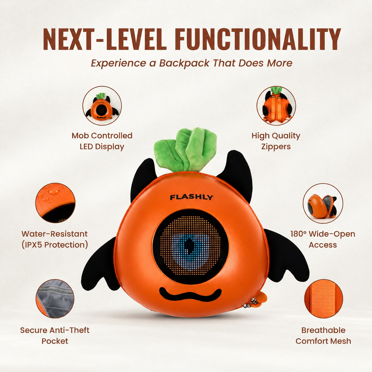 FLASHLY CARRI - LED Backpack for Kids & Girls