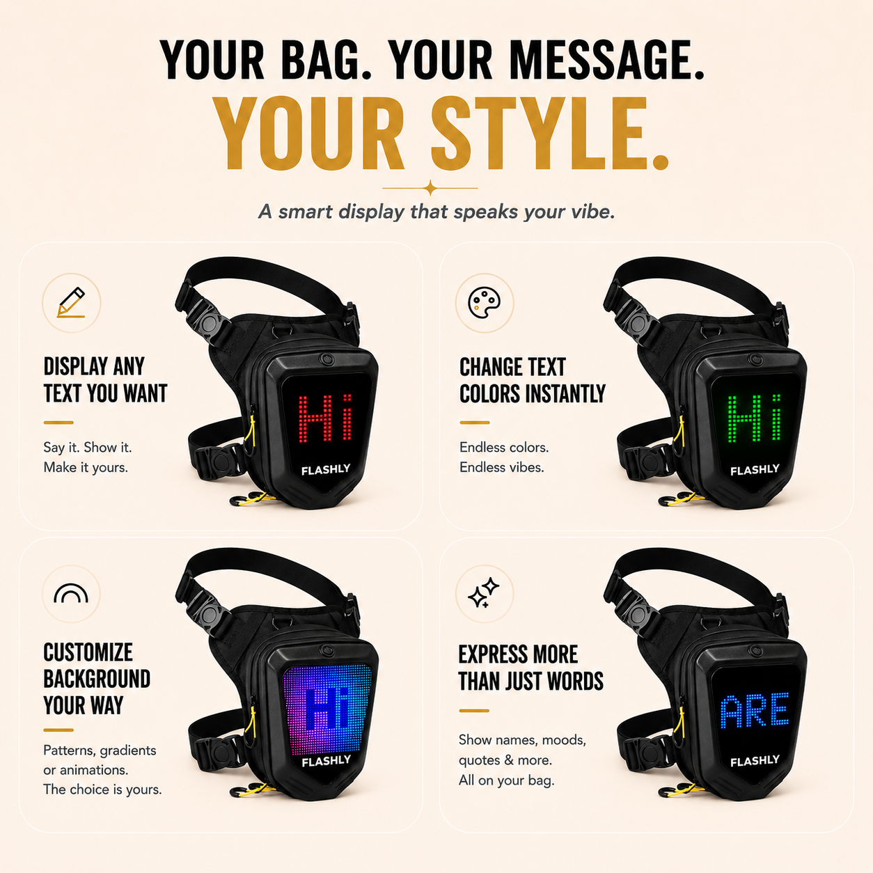 FLASHLY LED Ranger - Thigh Pouch / Sling Bag
