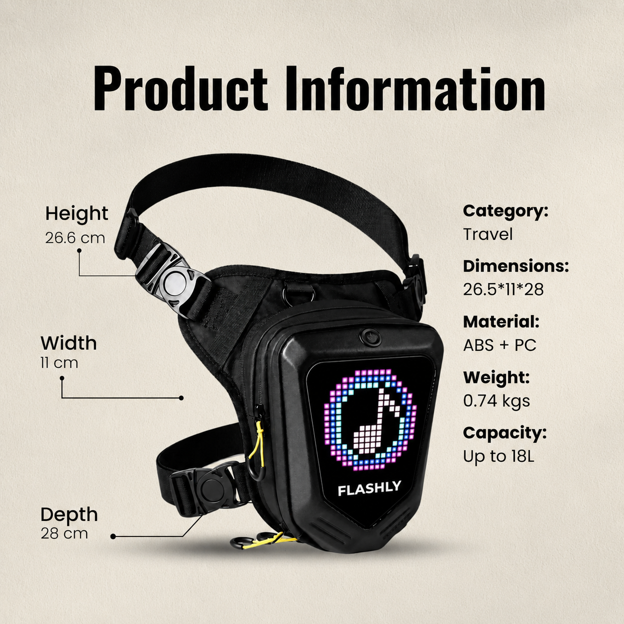 FLASHLY LED Ranger - Thigh Pouch / Sling Bag