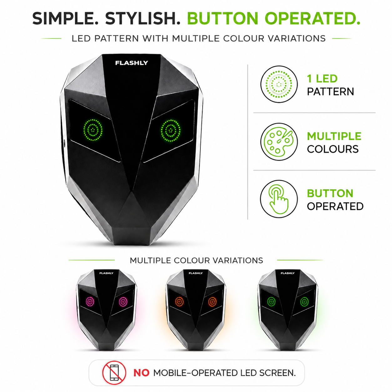 FLASHLY PHANTOM - Affordable LED Backpack (Only Button Operated)