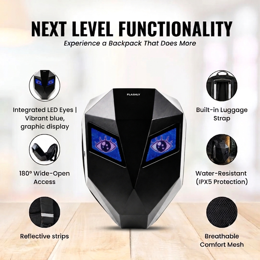 FLASHLY TITAN - LED Backpack for Travel Enthusiasts