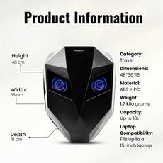 FLASHLY TITAN - LED Backpack for Travel Enthusiasts
