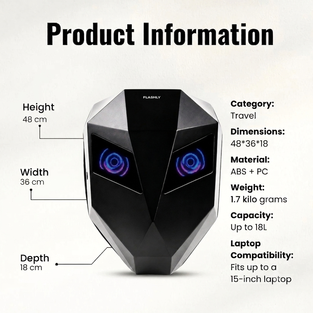 FLASHLY TITAN - LED Backpack for Travel Enthusiasts