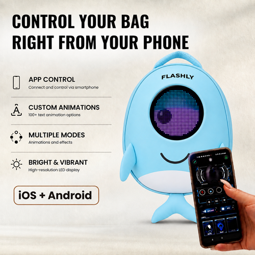 FLASHLY DOLFI - LED Backpack for Kids & Girls