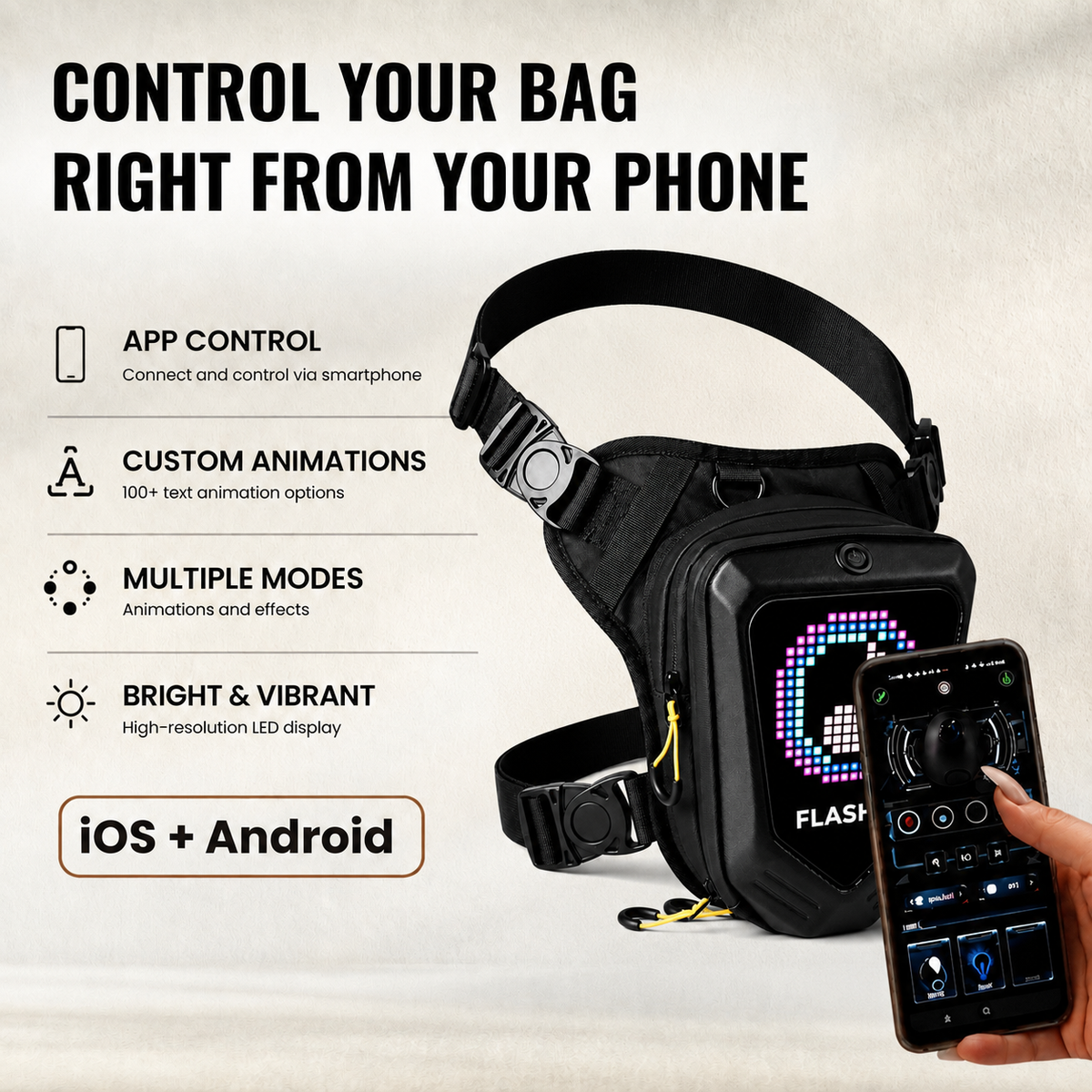 FLASHLY LED Ranger - Thigh Pouch / Sling Bag