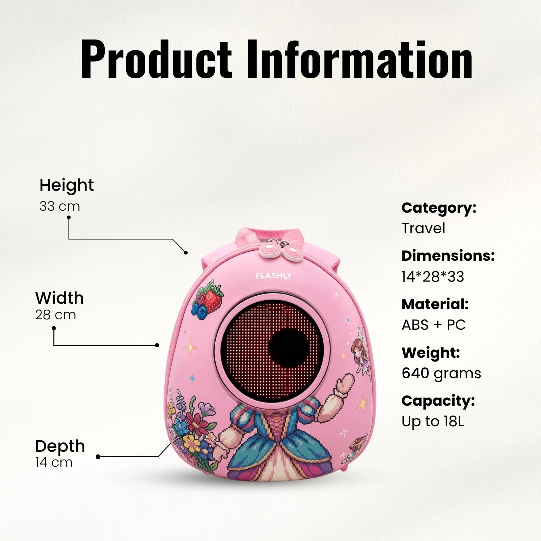 FLASHLY FAIRY BLOOM - LED Backpack for Kids & Girls