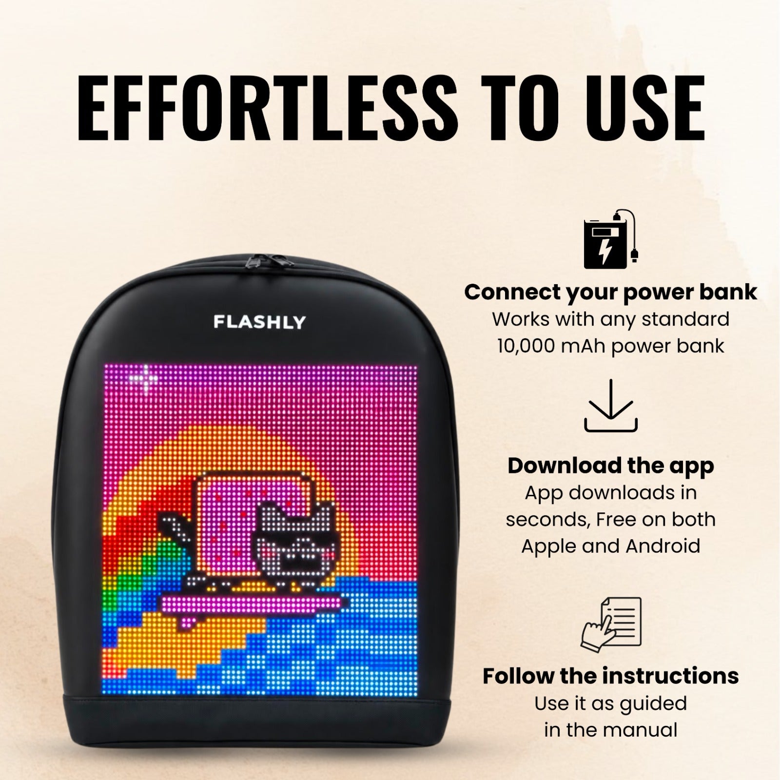FLASHLY LED Pixel Backpack